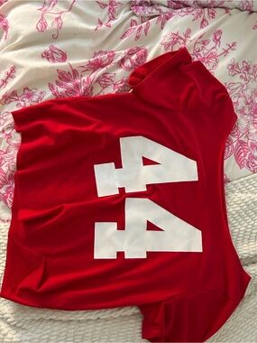 Cropped off-shoulder tee